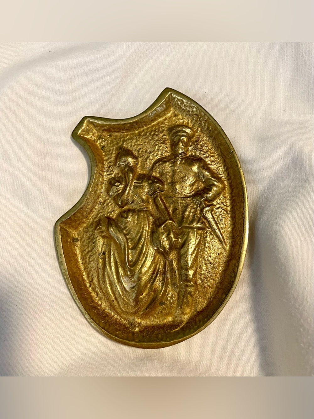 *EUC**VINTAGE* Naughty Brass Ashtray - Bawdy/Risque/Trunket Dish - Double Sided